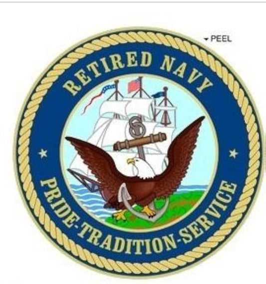 RETIRED Navy DECAL