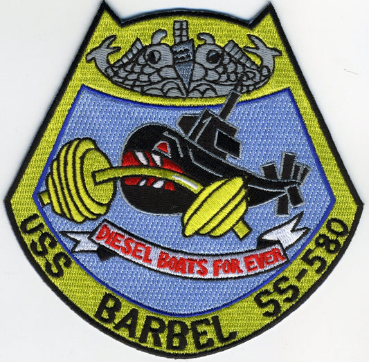 USS BARBELL SS 580 PATCH