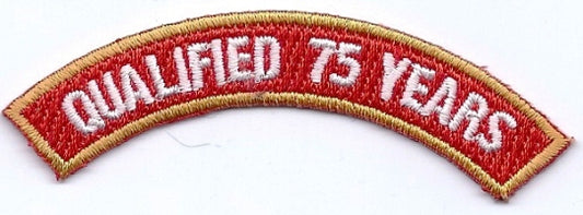 Holland Qualified 75 Years Rocker PATCH