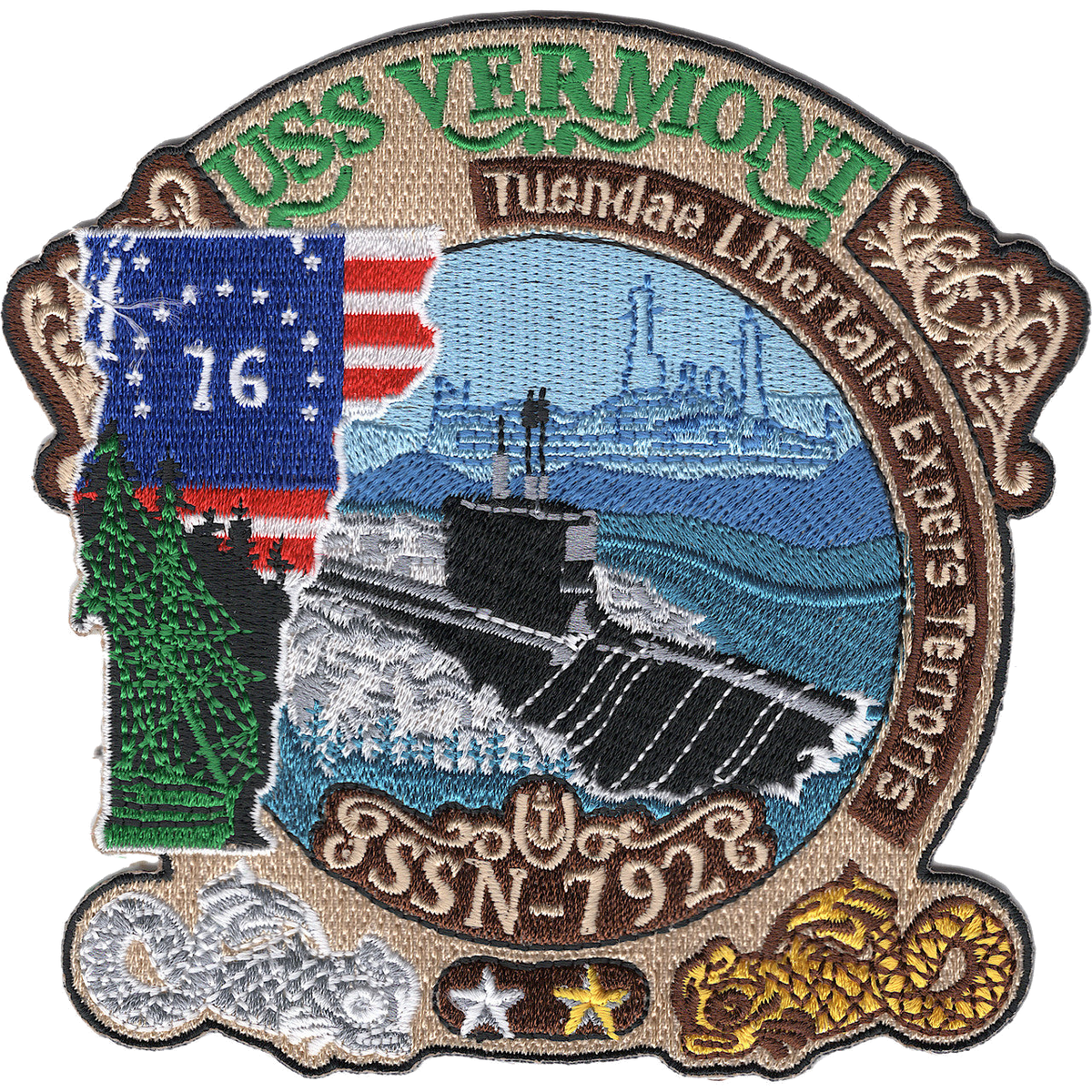 USS VERMONT SSN 792 PATCH