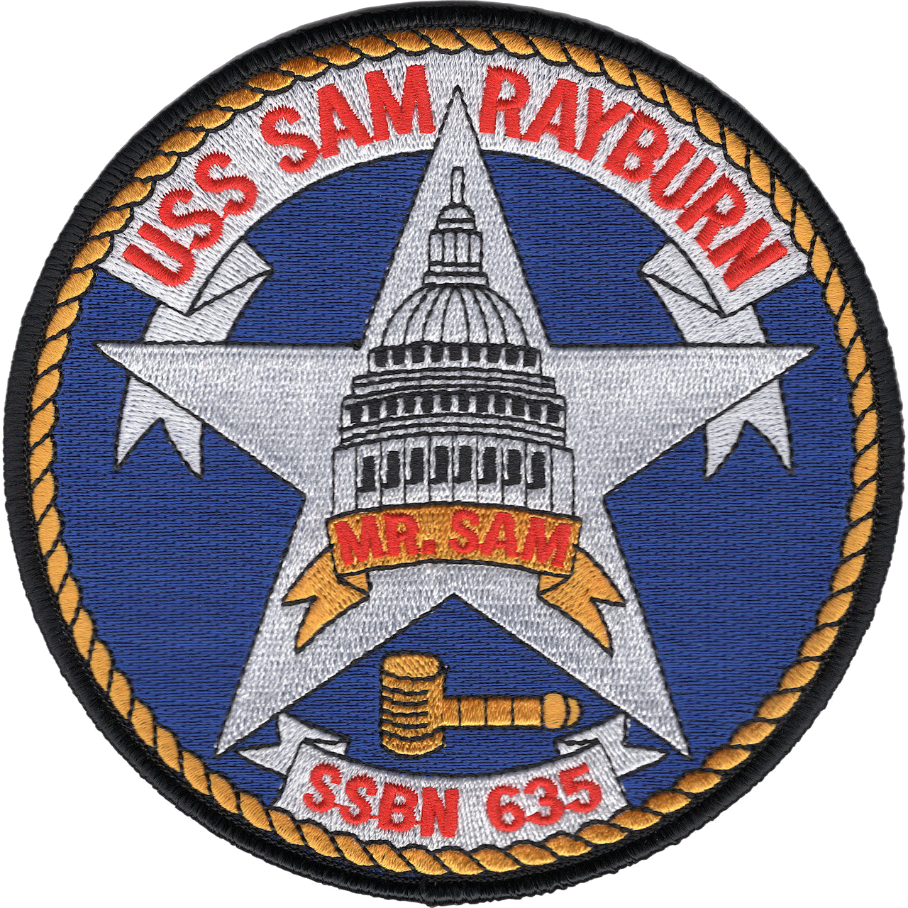 USS SAM RAYBURN SSBN 635 PATCH