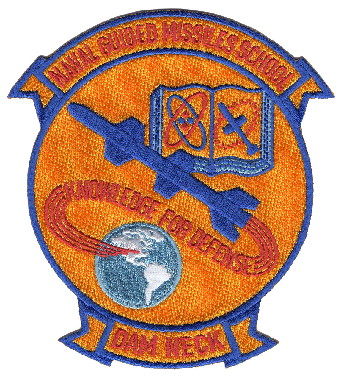 NAVAL GUIDED MISSLES SCHOOL DAM NECK COMMAND PATCH