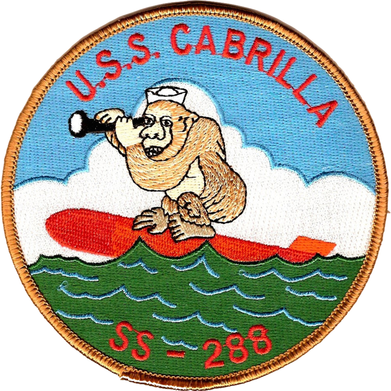 USS CABRILLA SS 288 GORILLA PATCH