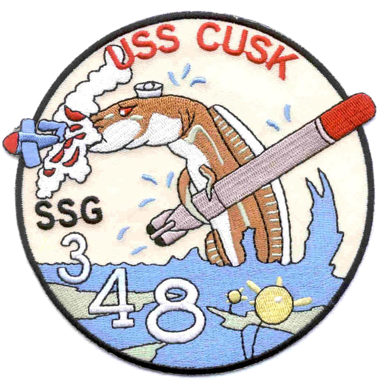 USS CUSK SSG 348 PATCH