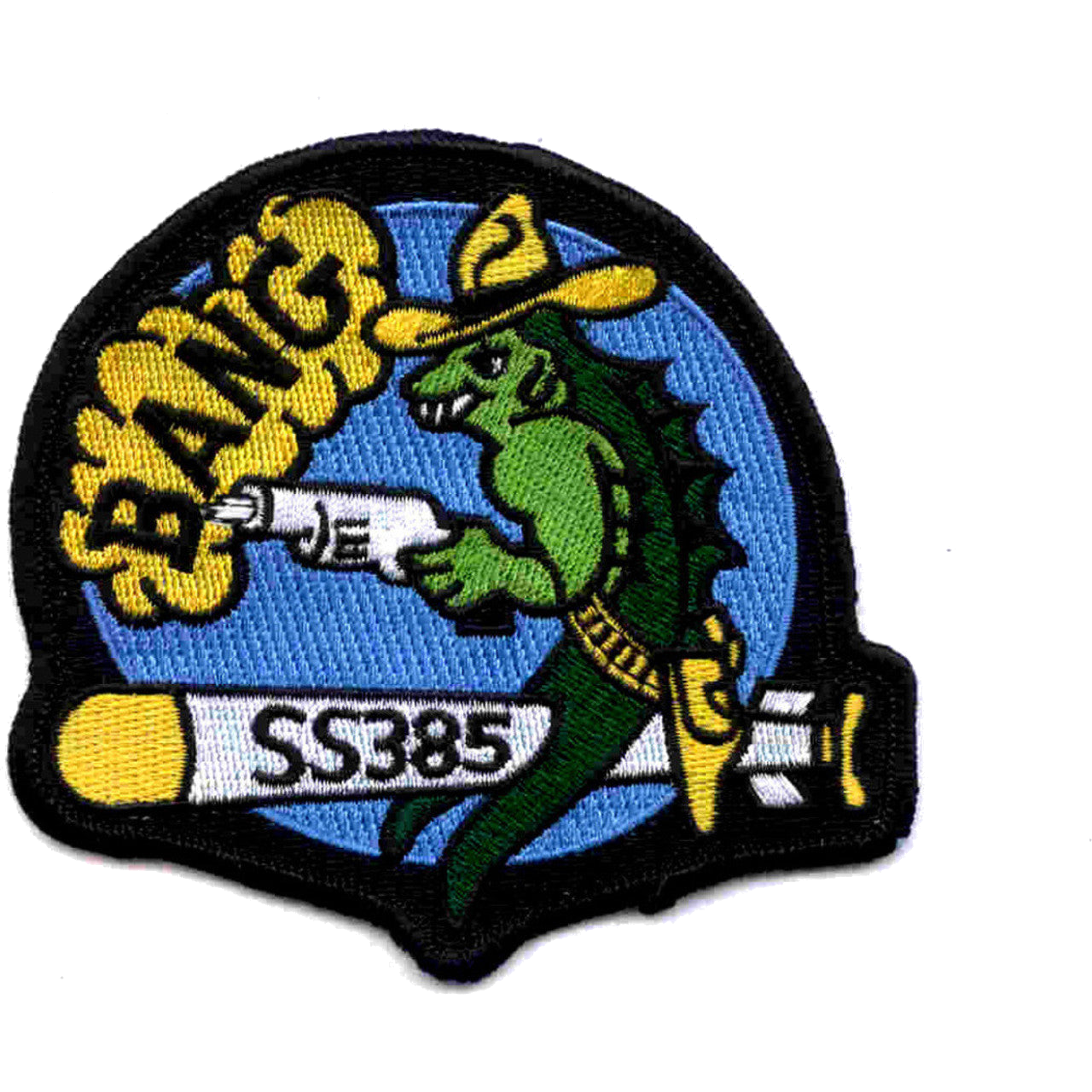 USS BANG SS 385 PATCH Green fish