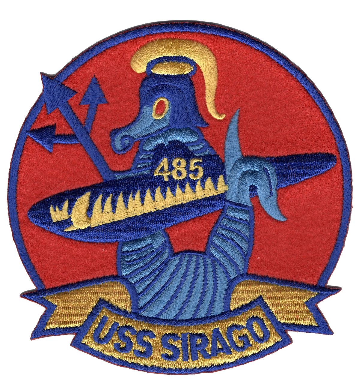 USS SIARGO SS 485 PATCH