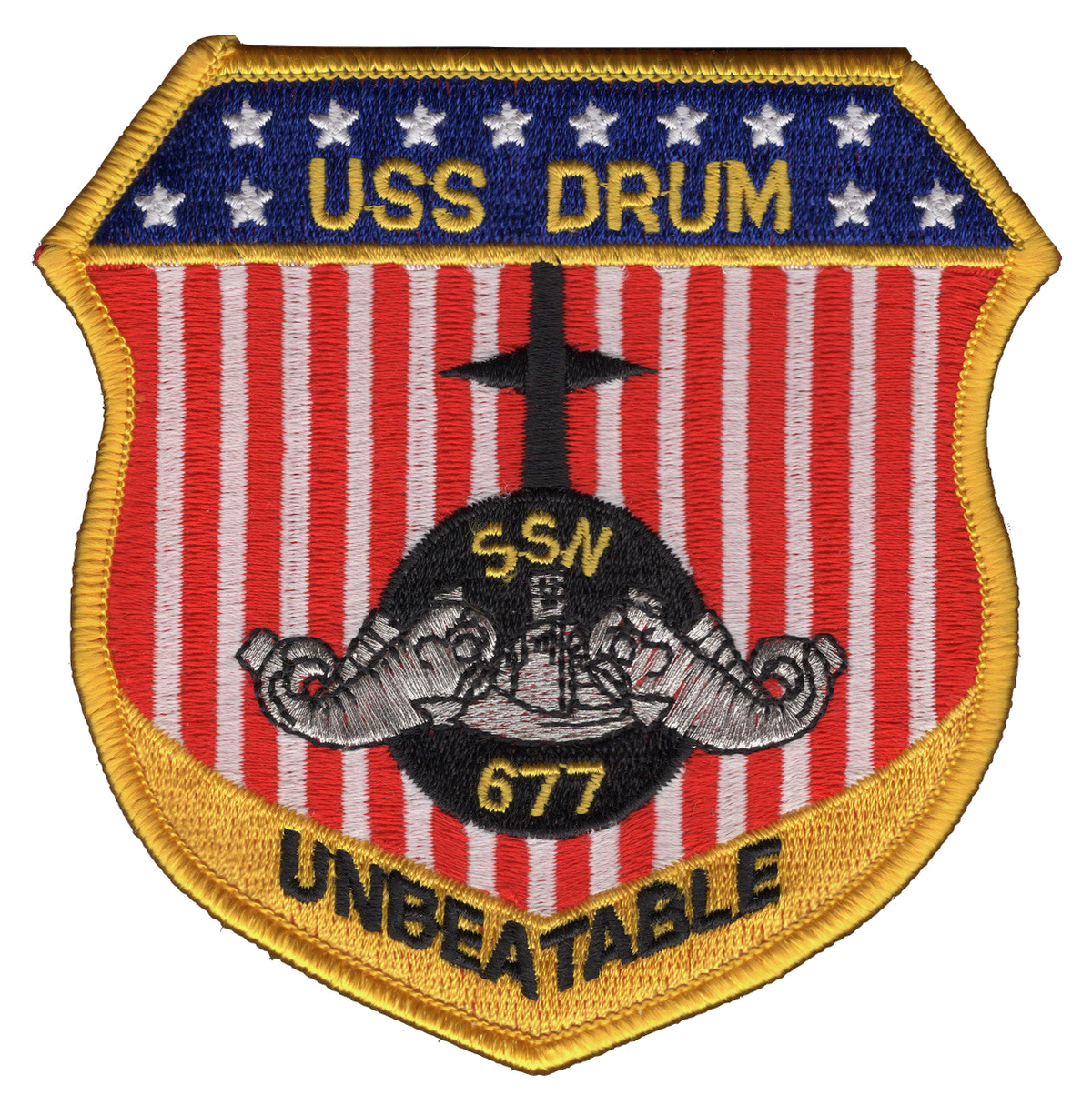 USS DRUM SSN 677 PATCH