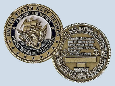 Navy Retirement Challenge Coin