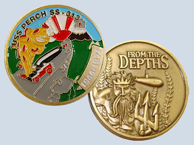 USS Perch SS 313 Challenge Coin