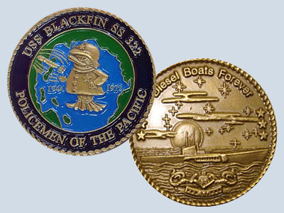 USS Blackfin SS 322 Challenge Coin