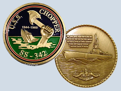 USS Chopper SS 342 Challenge Coin