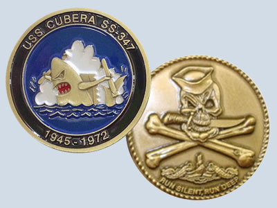 USS Cubera SS 347 Challenge Coin