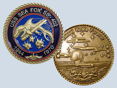 USS Sea Fox SS 402 Challenge Coin