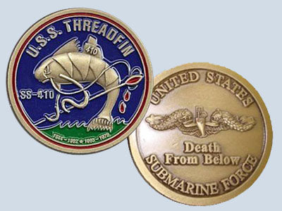 USS Threadfin SS 410 Challenge Coin