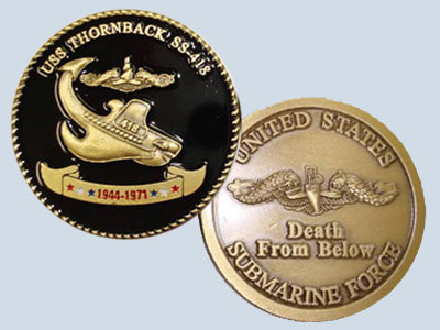 USS Thornback SS 418 Challenge Coin