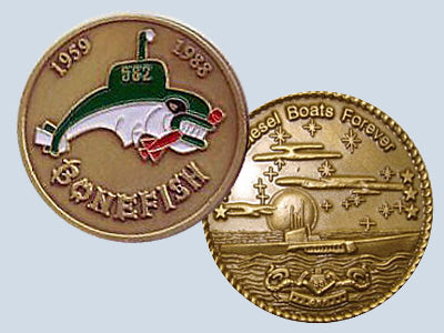 USS Bonefish SS 582 Challenge Coin