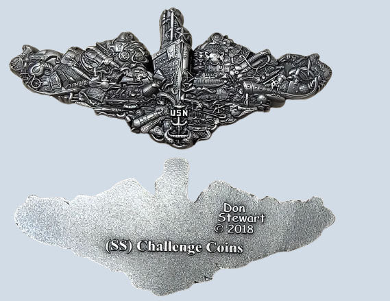 Data Systems Technician Submarine Dolphins Challenge Coin
