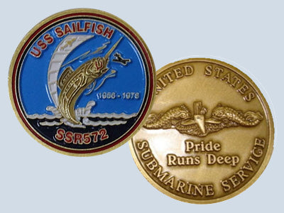 USS Sailfish SSR 572 Challenge Coin