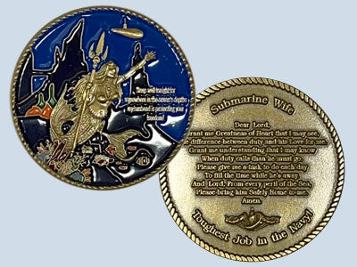 Submarine Wife Challenge Coin — Design 45