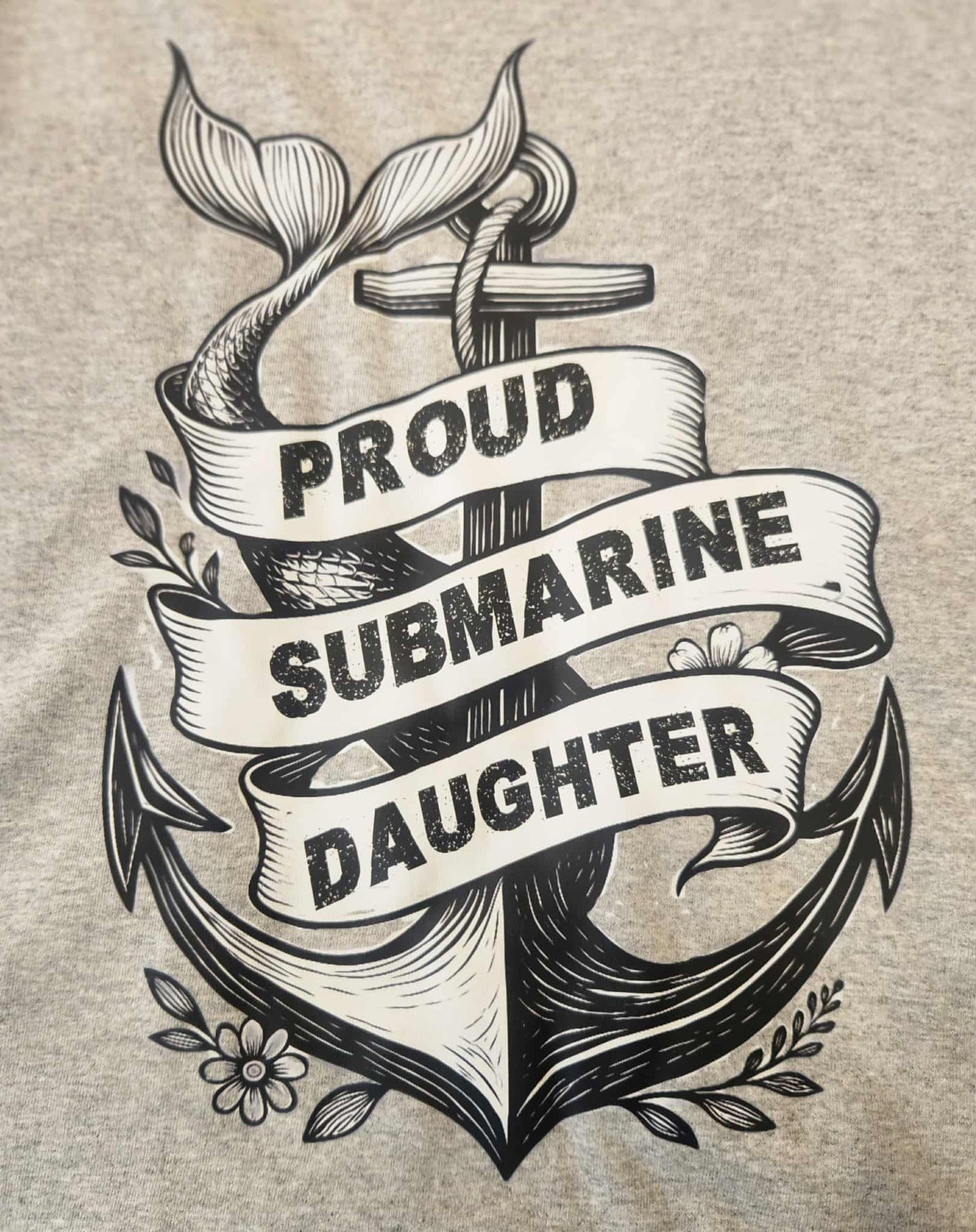 Proud Submarine Daughter Tail & Anchor Tattoo