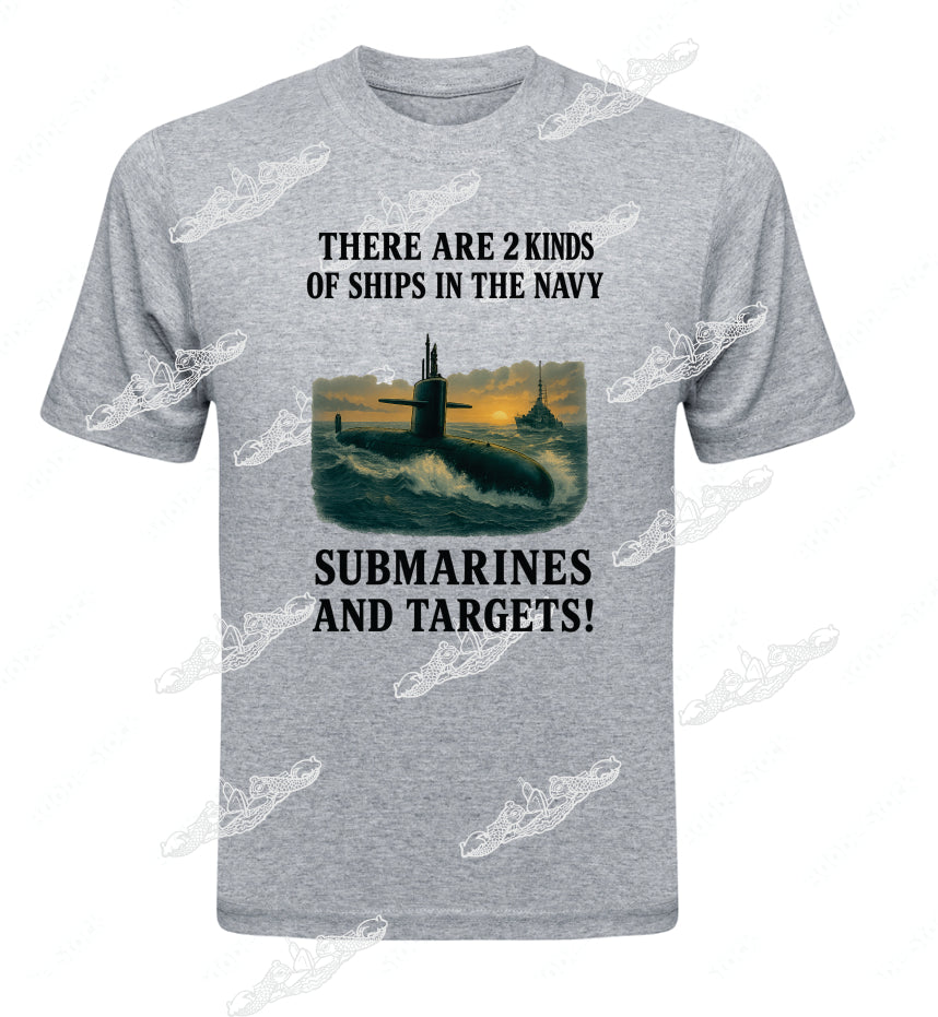 2 Kinds of Ships In the Navy - Submarines & Targets Sea Scape :   Clothing