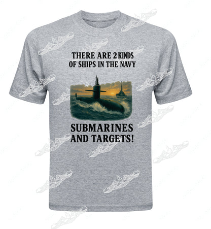 2 Kinds of Ships In the Navy - Submarines & Targets Sea Scape :   Clothing