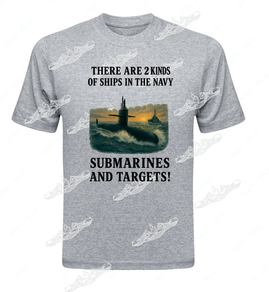 2 Kinds of Ships In the Navy - Submarines & Targets Sea Scape :   Clothing