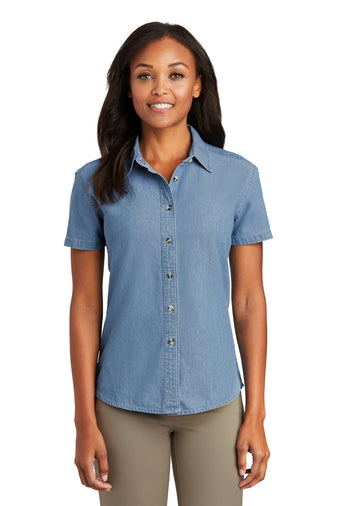 Womens Denim Short Sleeve