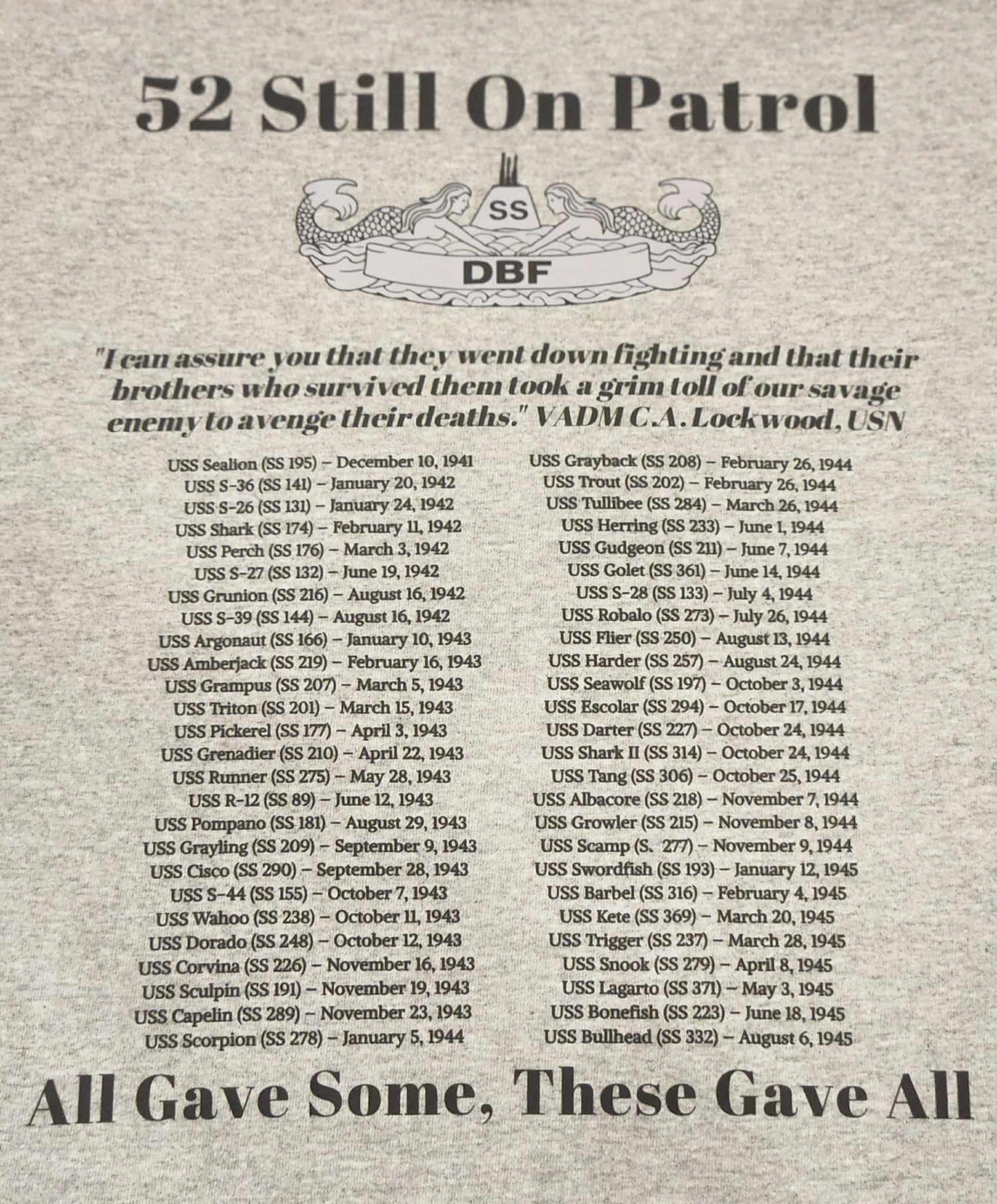 52 Still On Patrol - T-shirt