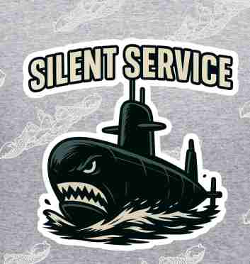 Angry Submarine Silent Service T-SHIRT / Crew Sweatshirt / Hoodie