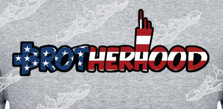 BROTHERHOOD TEXT in American Submarine Silhouette  T-SHIRT / CREW SWEATSHIRT / HOODIE