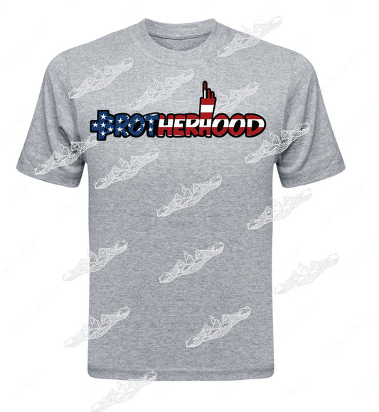 BROTHERHOOD TEXT in American Submarine Silhouette  T-SHIRT / CREW SWEATSHIRT / HOODIE