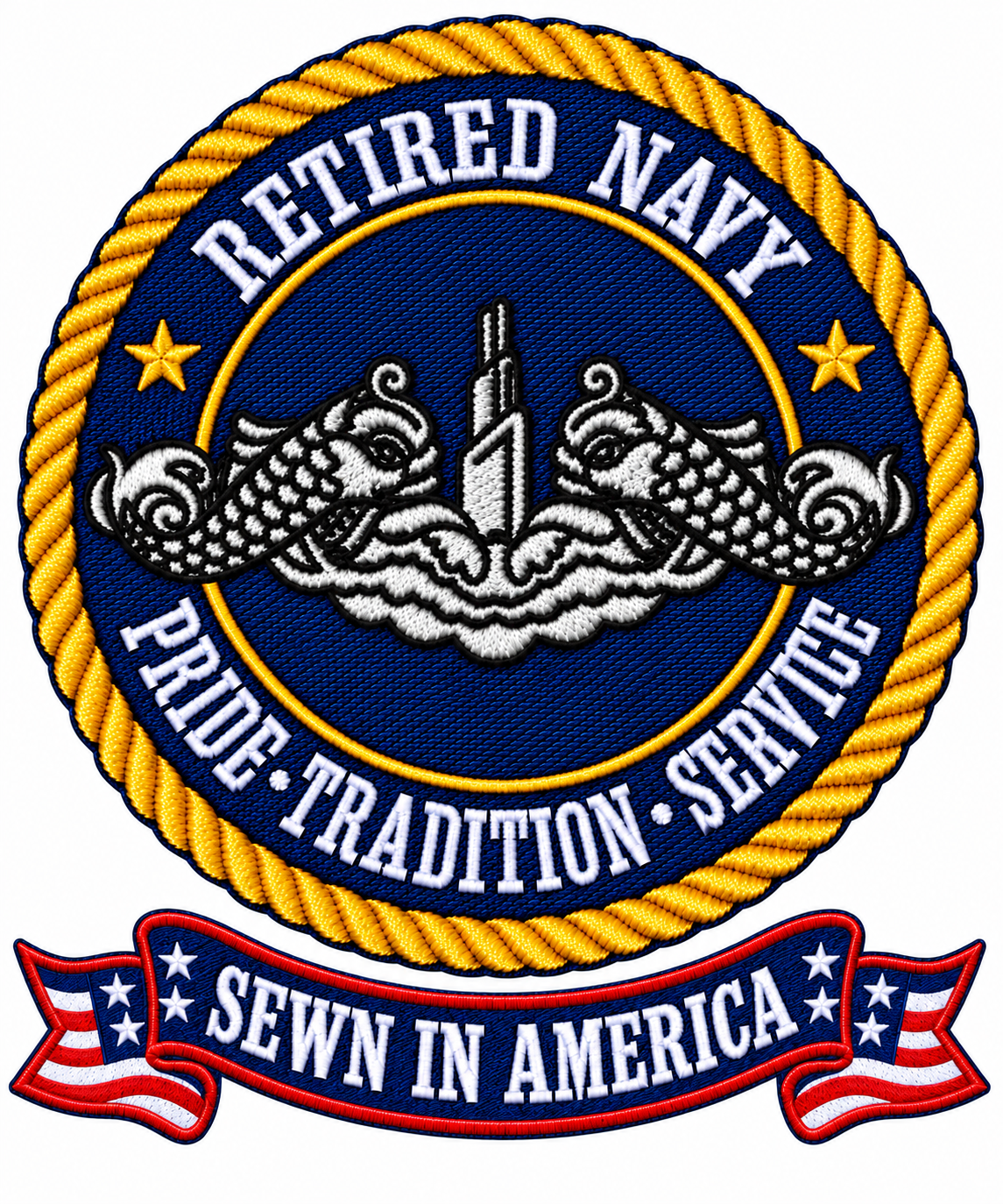 Retired Navy Submarine Dolphins PATCH
