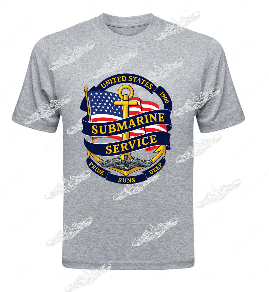 Crest Submarine Veteran   T-Shirt / CREW SWEATSHIRT / HOODIE