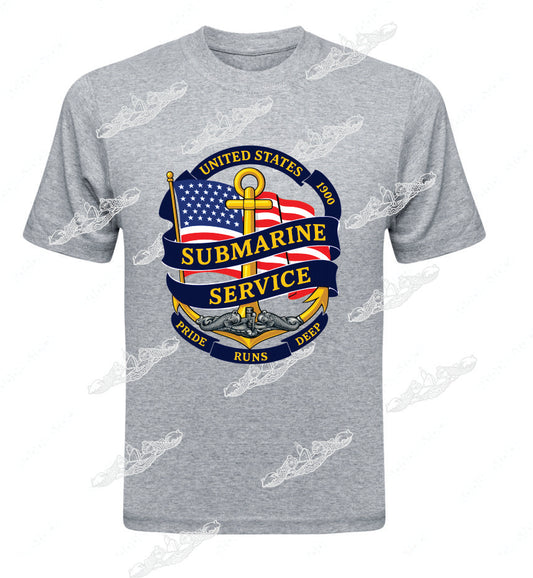 Crest Submarine Veteran   T-Shirt / CREW SWEATSHIRT / HOODIE
