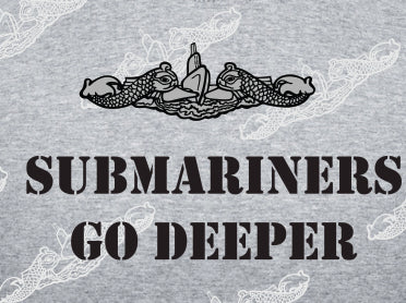 Go Deeper - Submariners Go Deeper TEXT & Dolphins - Clothing