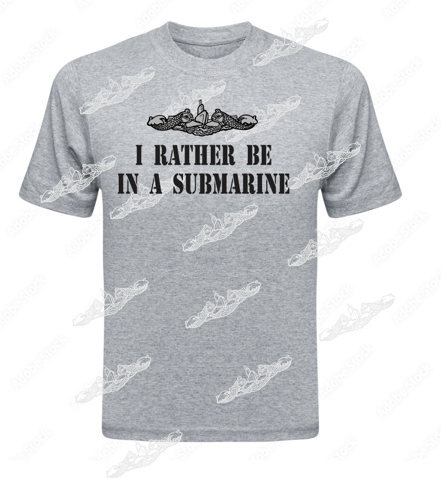 I Rather Be In A Submarine TEXT & Dolphins: Clothing
