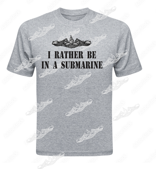 I Rather Be In A Submarine TEXT & Dolphins: Clothing
