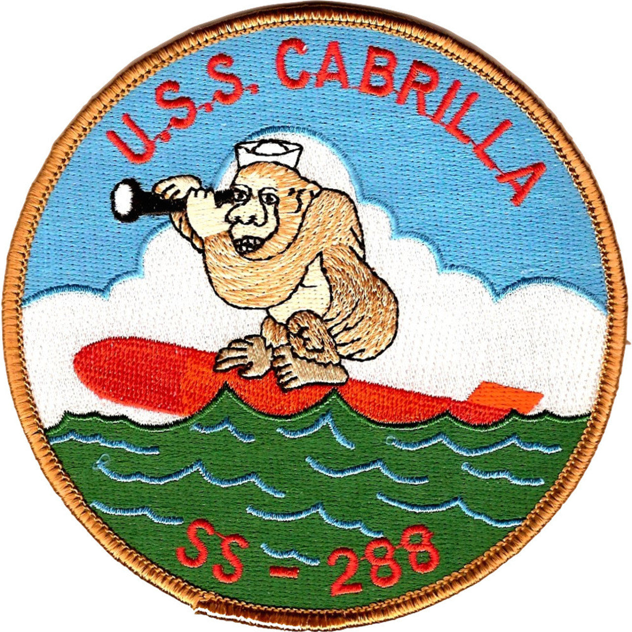 USS CABRILLA SS 288 GORILLA PATCH