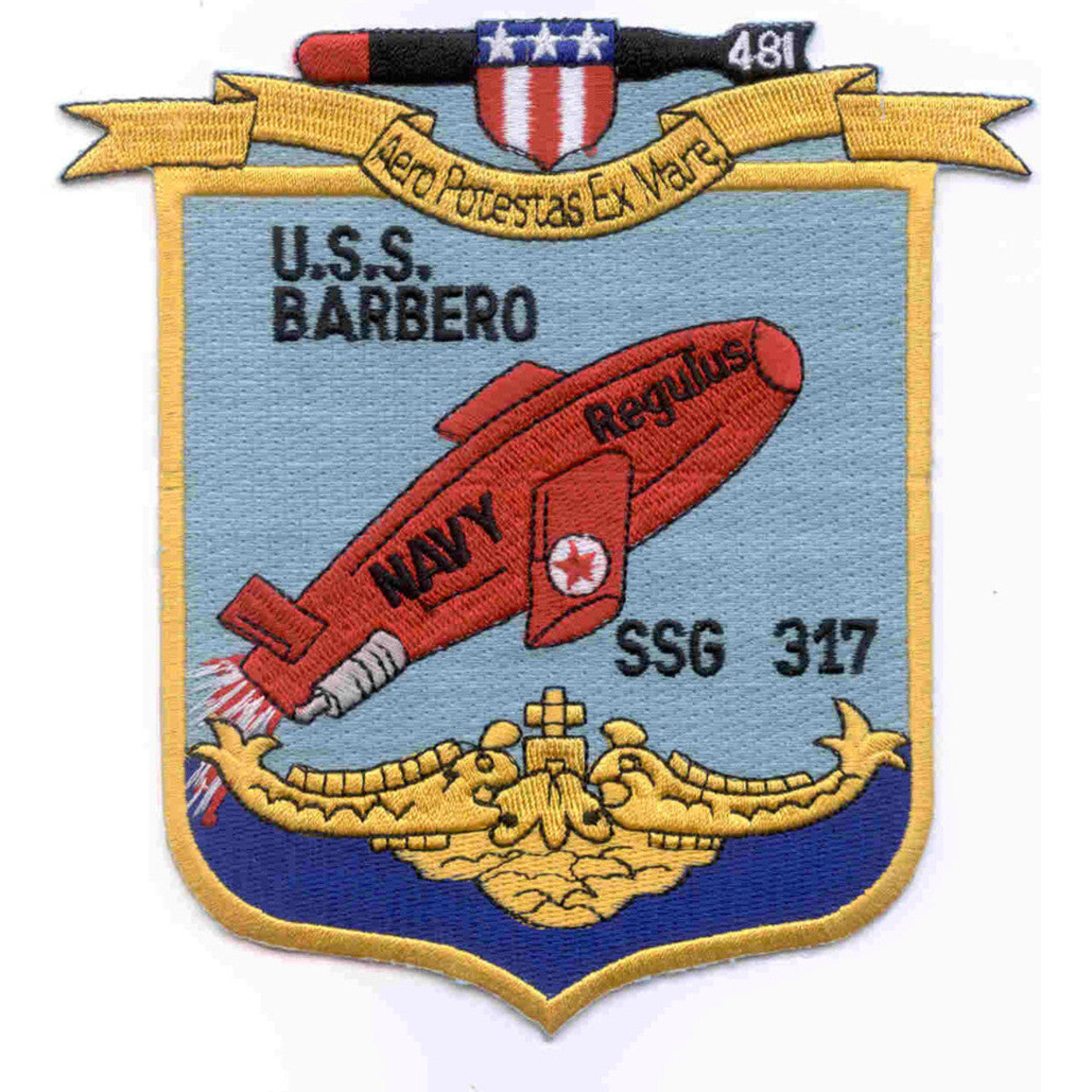 USS BARBERO SS 317 PATCH