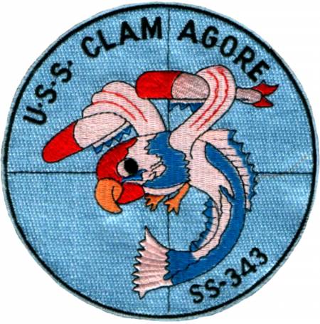 USS CLAMAGORE SS 344 PATCH