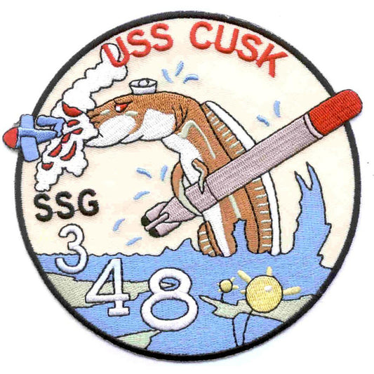 USS CUSK SSG 348 PATCH