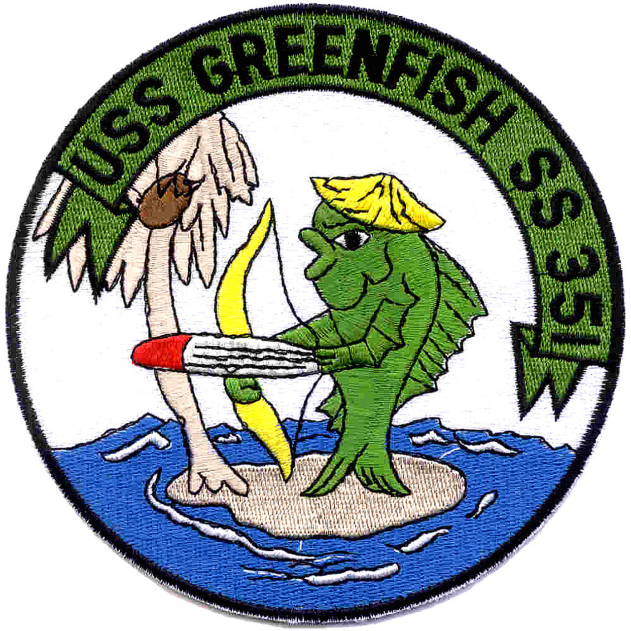 USS GRENFISH SS 351 PATCH FISH & Torpedo