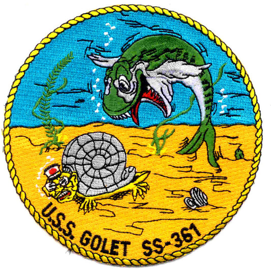 USS GOLET SS 361 PATCH fish & Snail