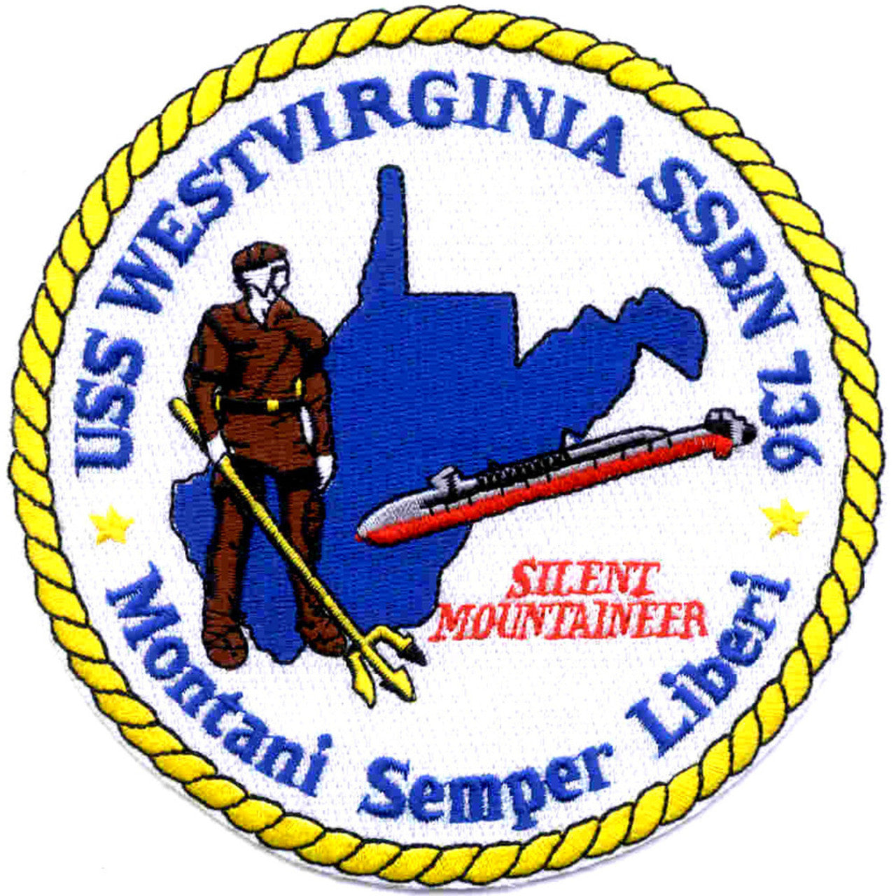 USS WEST VIRGINIA SSBN 736 PATCH