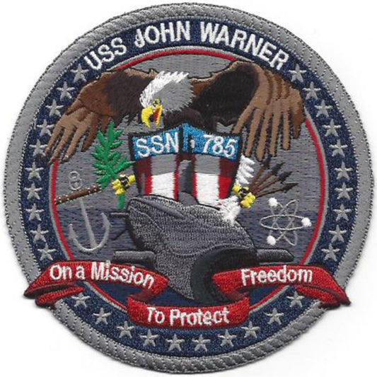 USS JOHN WARNER SSN 785 PATCH