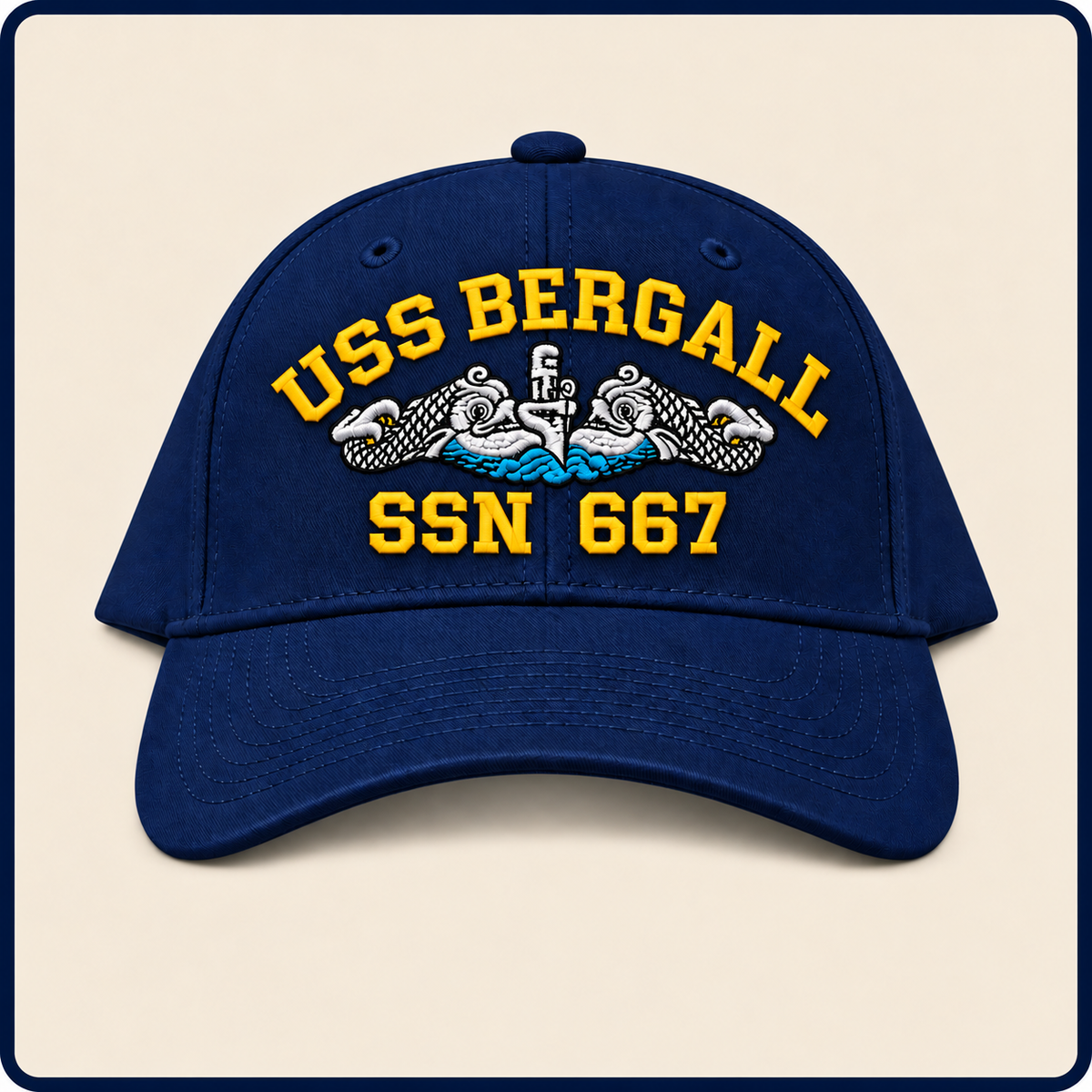 USS BERGALL SSN-667 HAT approved boat mockup