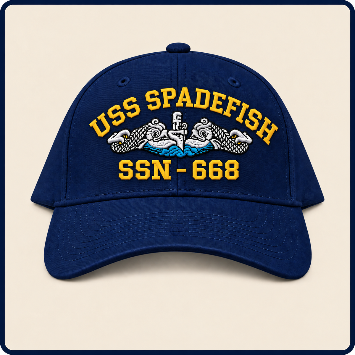USS SPADEFISH SSN-668 HAT approved boat mockup