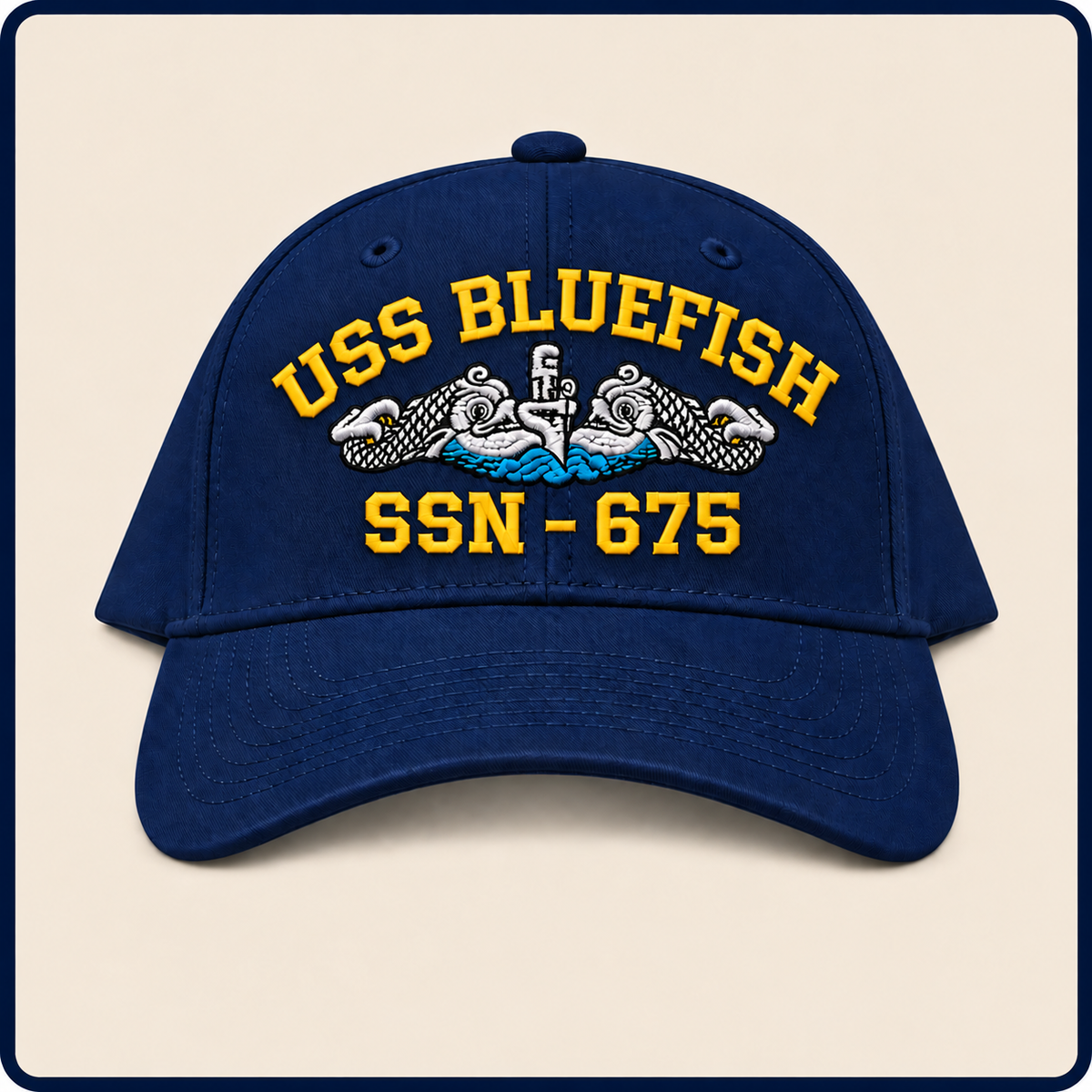 USS BLUEFISH SSN-675 HAT approved boat mockup