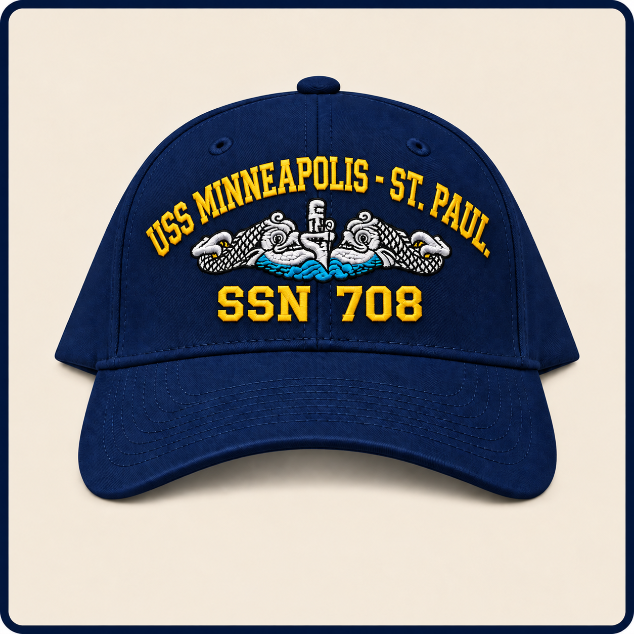 USS MINNEAPOLIS-SAINT PAUL SSN-708 HAT approved boat mockup